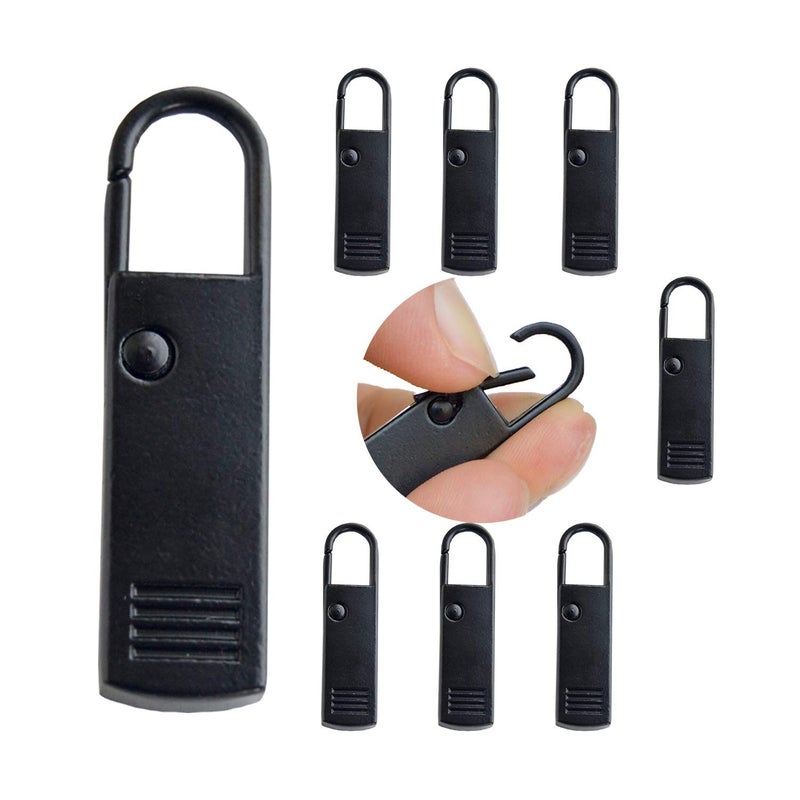 yeezo Zipper Pulls Replacement Zippers Tab Extender Backpack Zipper Handle Mend Fixer for Suitcase and Bag, 8 Pack - Image 1